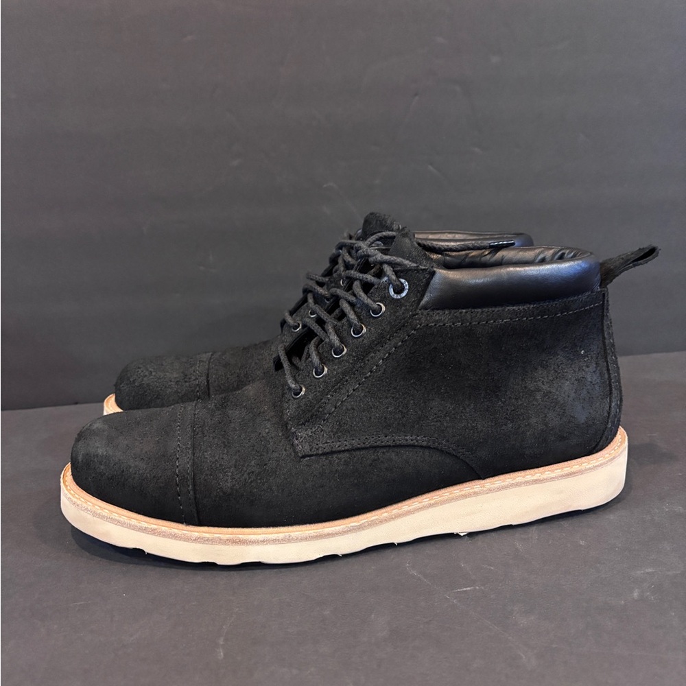 SAS Hatchet Chukka Boot 10.5M Black Suede Vibram USA Made $339 Retail